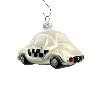 Patricia Breen Little Yellow Taxi Pearl Extra Glitter Christmas Holiday Ornament