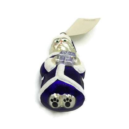 Patricia Breen Kitty Claus Purple Matte White Cat Christmas Holiday Ornament