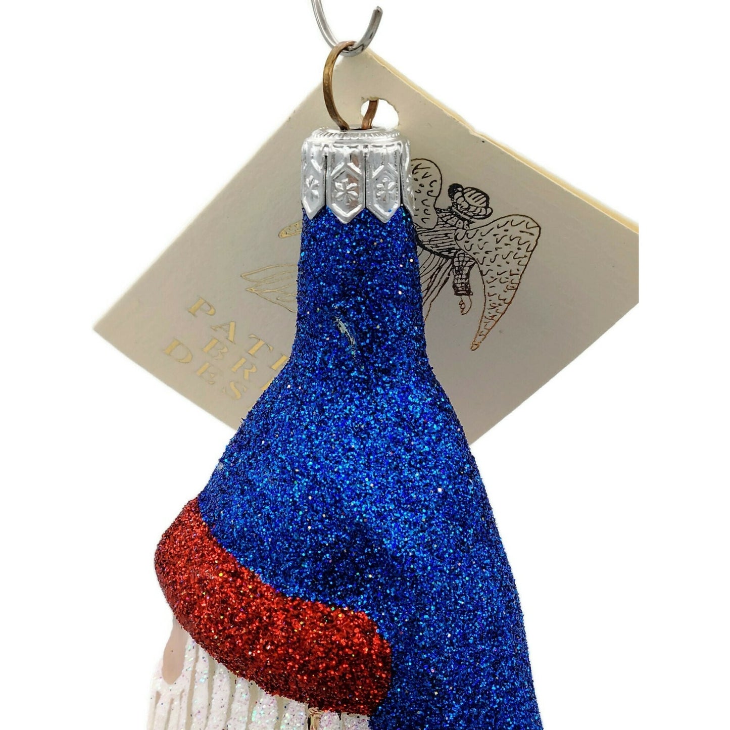 Patricia Breen Faberge Santa Claus Red White Blue Christmas Holiday Ornament
