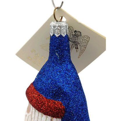 Patricia Breen Faberge Santa Claus Red White Blue Christmas Holiday Ornament