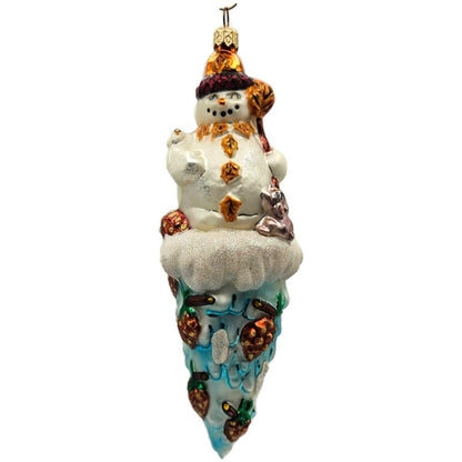 Christopher Radko Carlton Cicle Snowman Christmas Tree Ornament 99-714-0