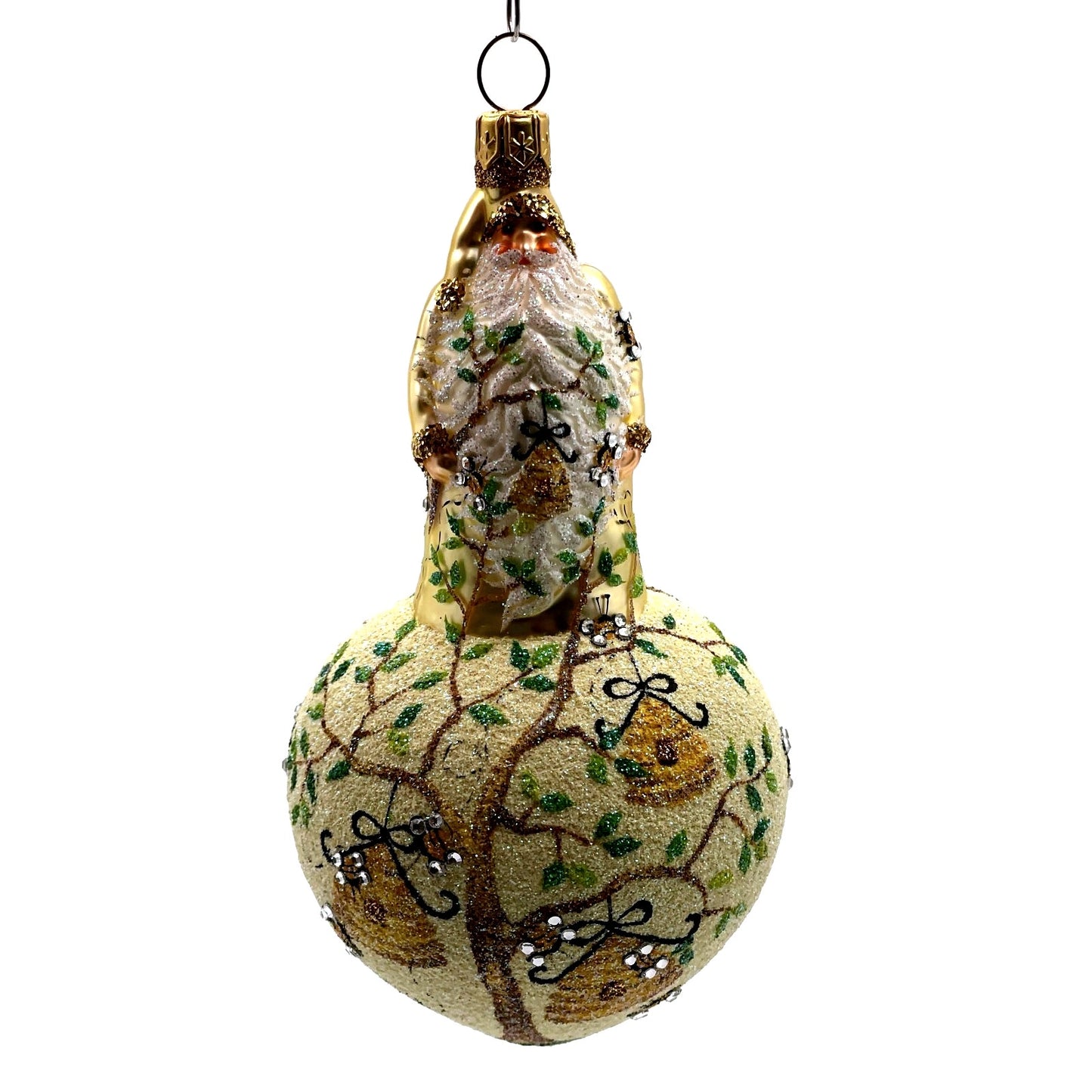 Patricia Breen Spearman Santa Bees Bugs Beehive Spring Christmas Ornament 2562