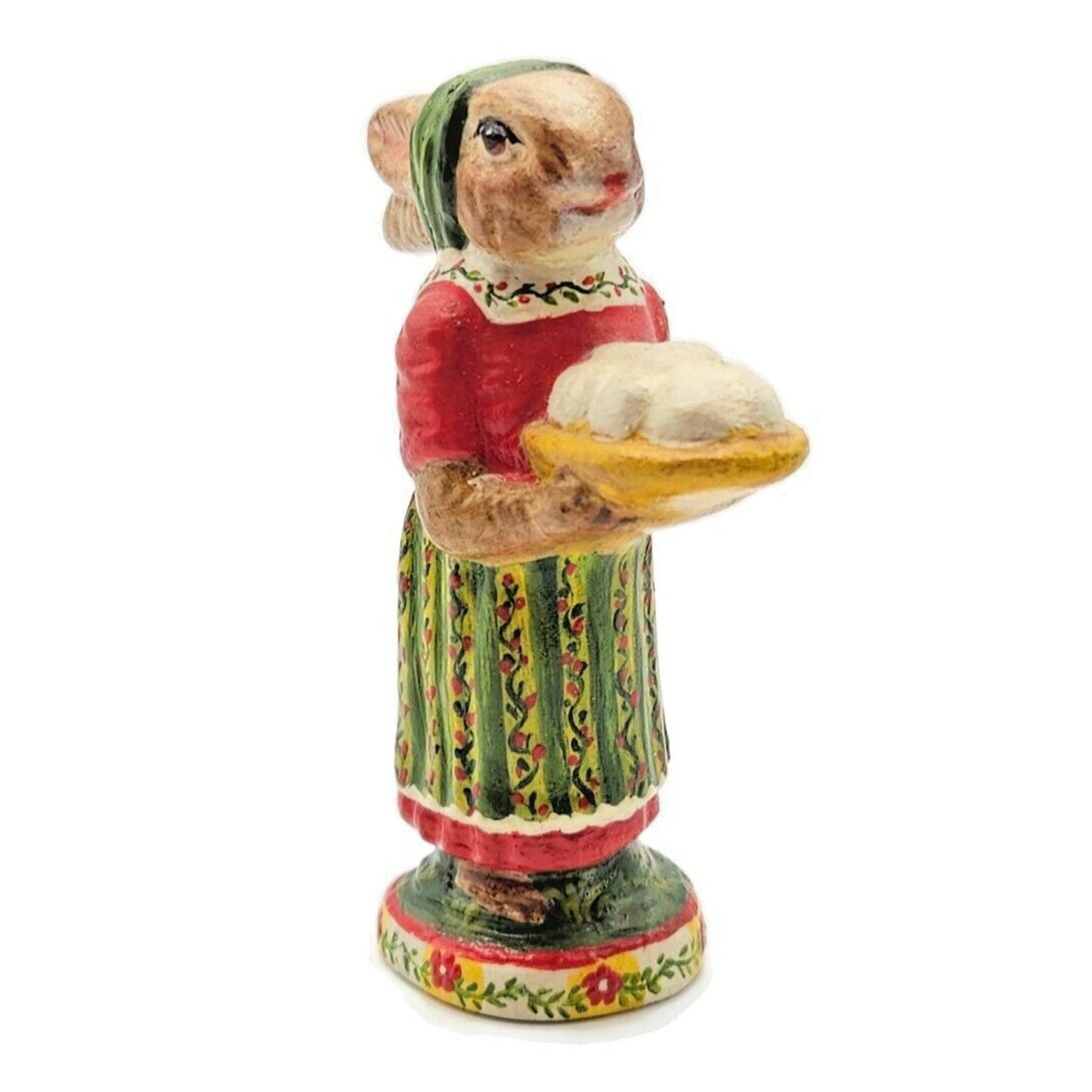 Bittersweet House Mother Rabbit with Eggs Signed Kathryn Campbell Chalkware