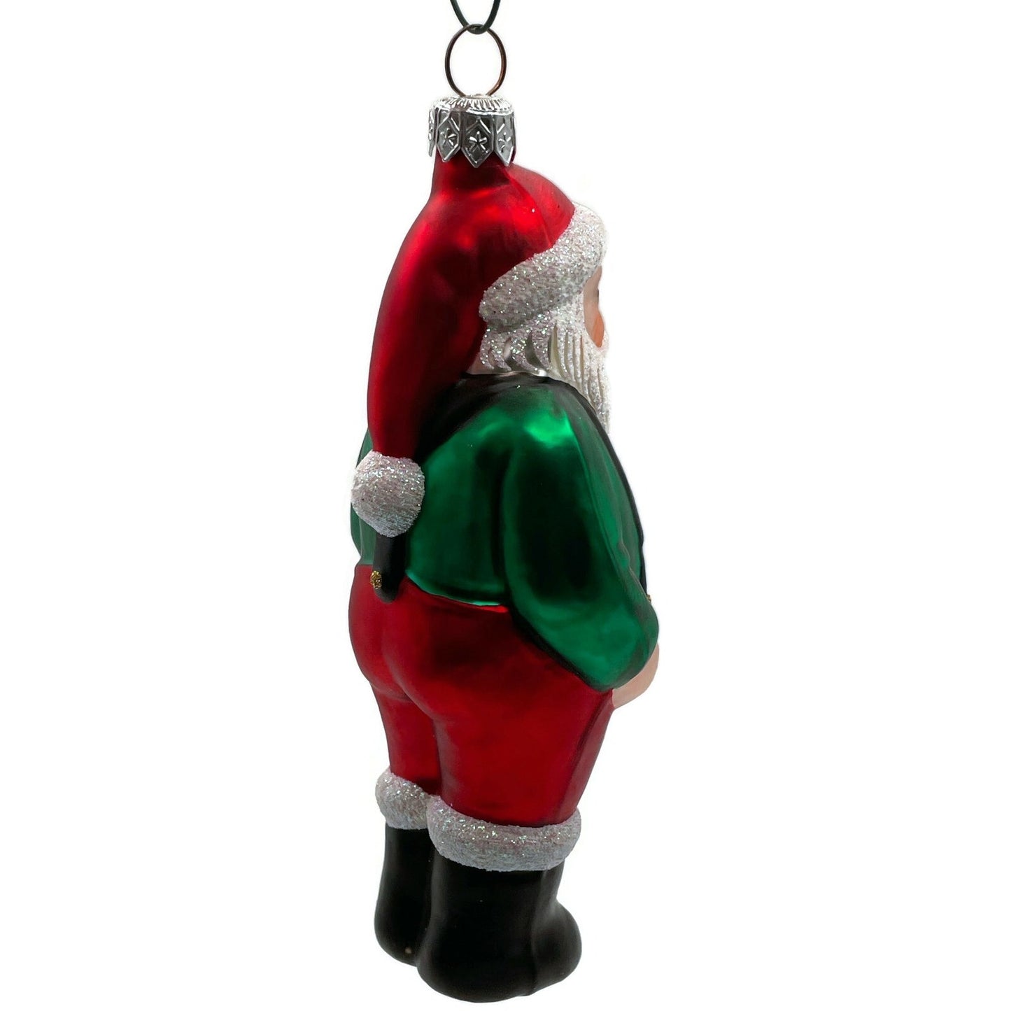 Patricia Breen Workshop Santa Claus Green Shirt Red Hat Pants Christmas Ornament