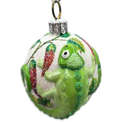 Patricia Breen For James Twice Chili Peppers Chameleon Christmas Ornament 2581