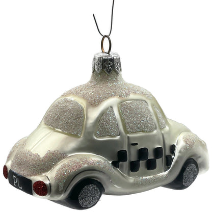 Patricia Breen Little Yellow Taxi Pearl Car Extra Glitter Christmas Ornament