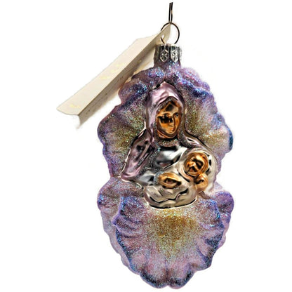 Patricia Breen Iris Madonna Lavender Pearl Floral Spring Christmas Tree Ornament