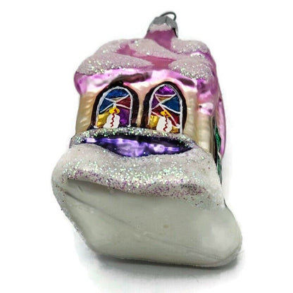 Christopher Radko Midnight Mass Pink Purple Chapel Christmas Ornament 94-913-2