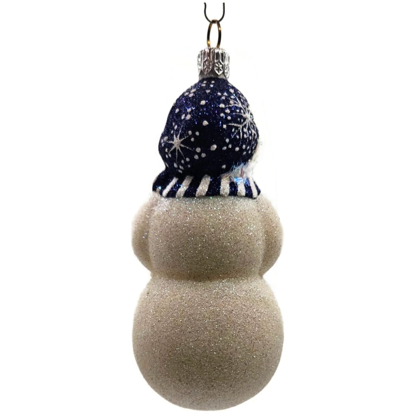 Patricia Breen Snowy Surprise Blue Snowman Striped Scarf Christmas Tree Ornament