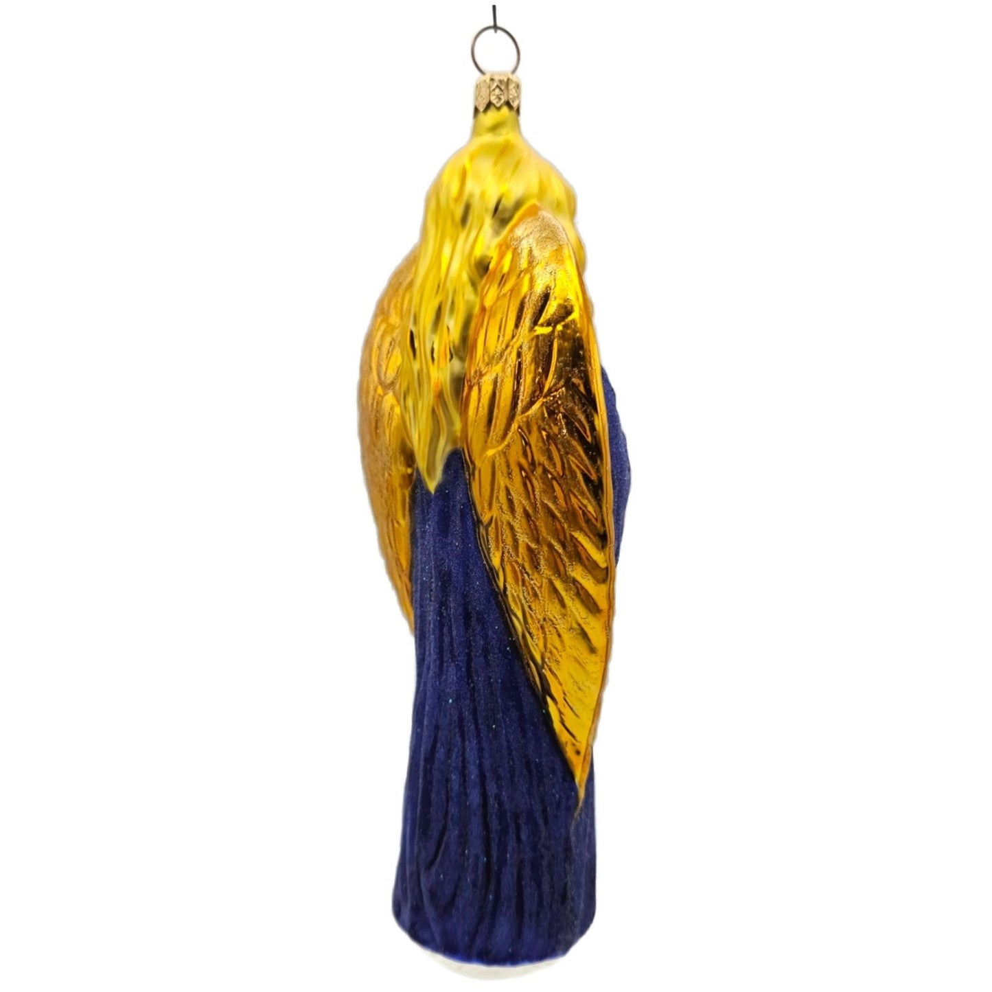Christopher Radko Choir Angel Blue Gold Christmas Tree Ornament 97-044-0