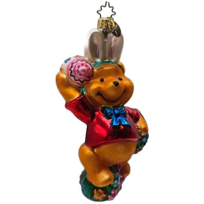 Christopher Radko Easter Pooh Disney Exclusive Bunny Ears Christmas Ornament