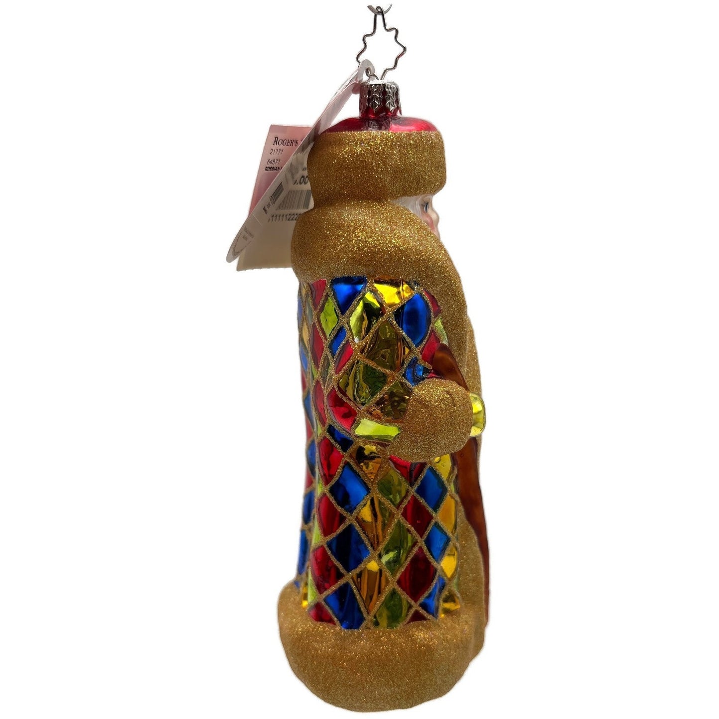 Christopher Radko Russian Harlequin Santa Claus Christmas Tree Ornament 3011318