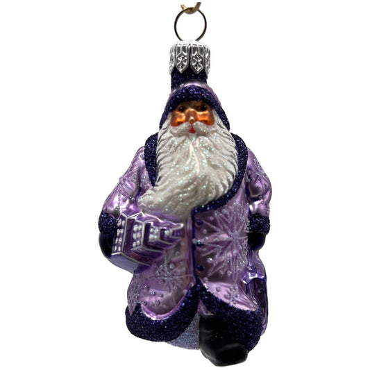 Patricia Breen Miniature City Santa Purple New York Snowflake Christmas Ornament