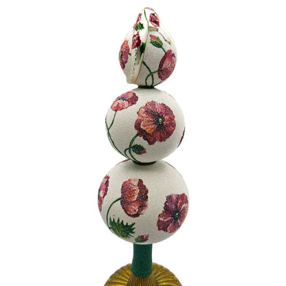 Patricia Breen Chameleon Finial Poppies Spring Christmas Holiday Tree Topper