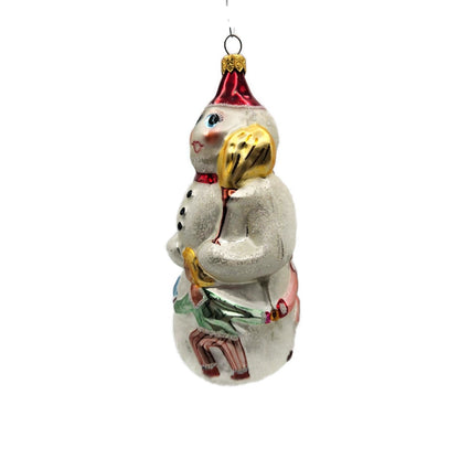 Christopher Radko Snow Dancing Blown Glass Christmas Holiday Tree Ornament 1994