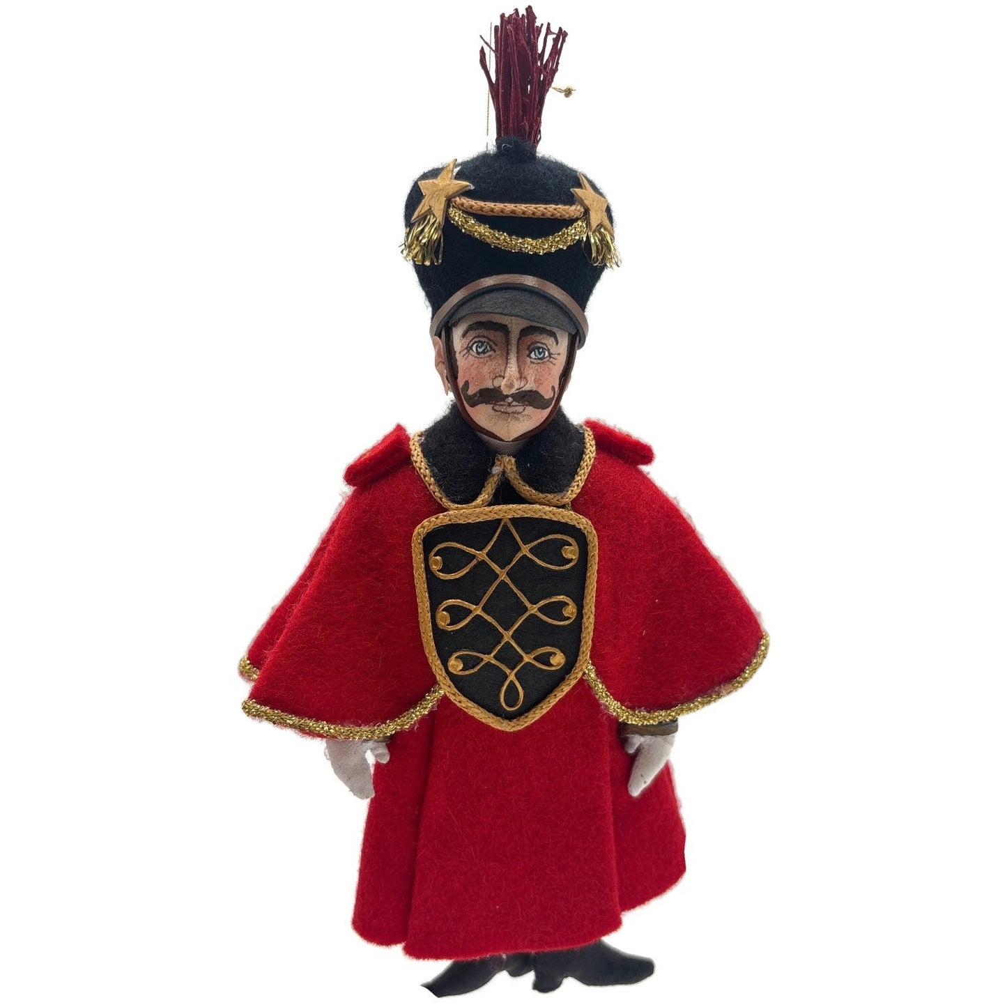 Gladys Boalt FAO Schwarz Soldier Red Fabric Christmas Tree Ornament Signed
