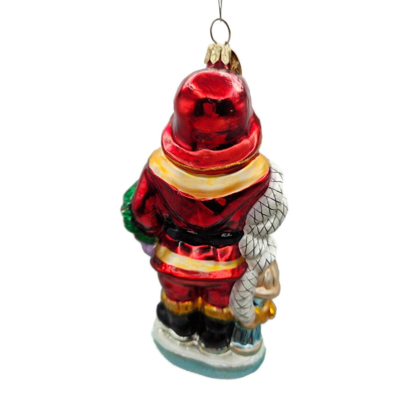 Christopher Radko Red Hot Fireman Santa Claus Christmas Tree Ornament 01-0768-0