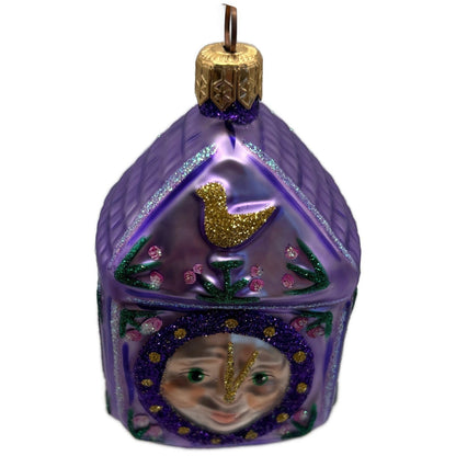 Patricia Breen Hickory Dickory Clock Lavender Birds Flowers Christmas Ornament