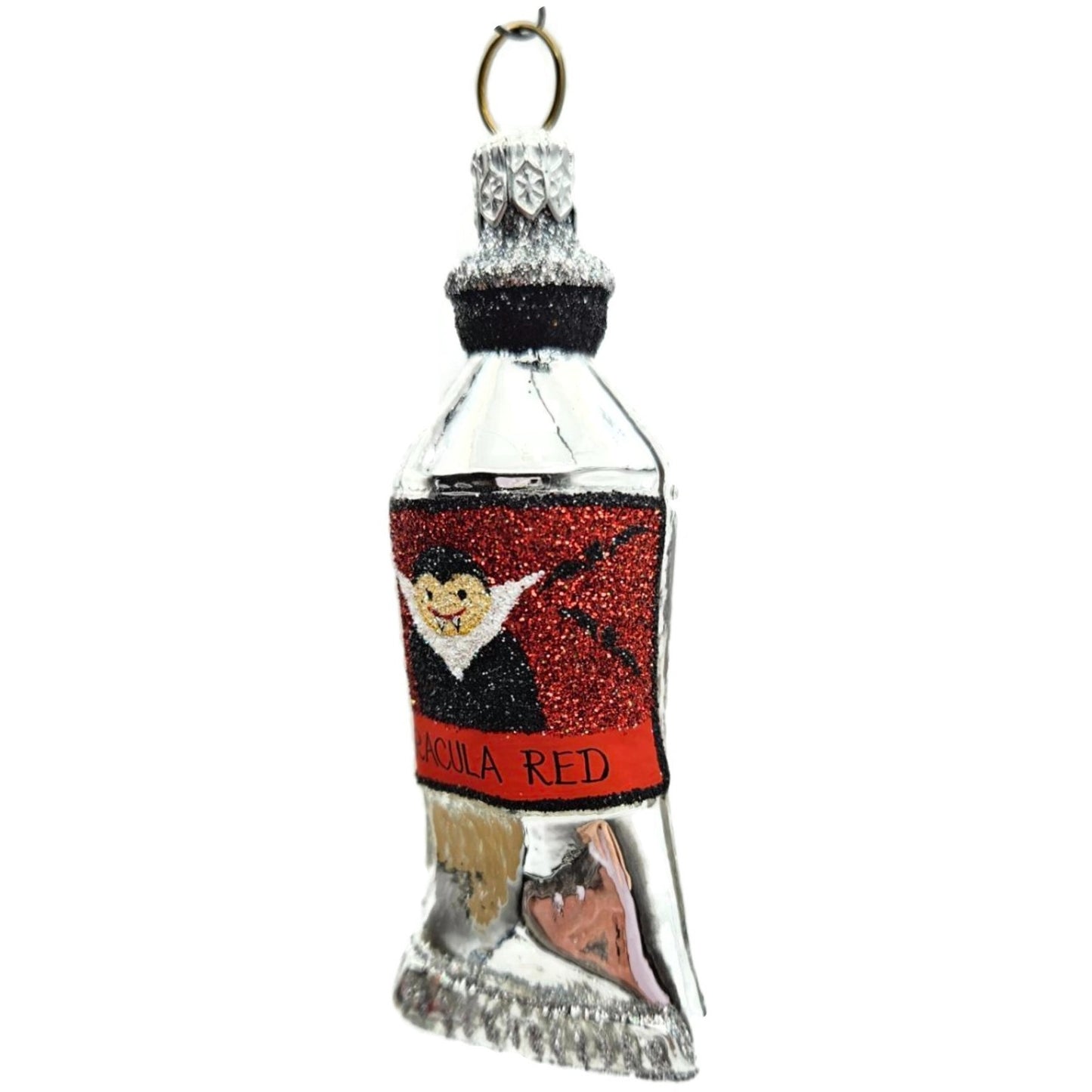 Patricia Breen Miniature Paint Tube Dracula Red Art Mini Halloween Ornament