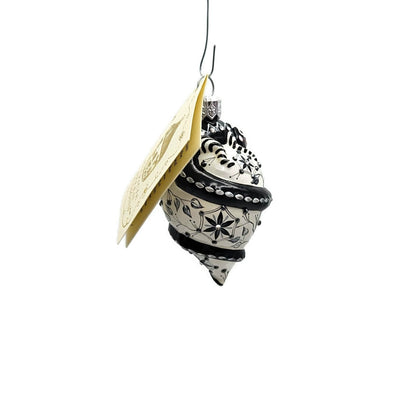 Patricia Breen Topping Chameleon Chinoiserie Black Christmas Tree Ornament CO