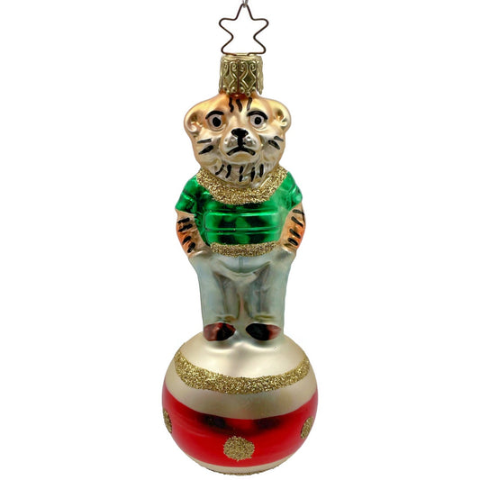 Tony Tiger With Green Shirt Inge Glass Ornament German Christmas Tree Decoration