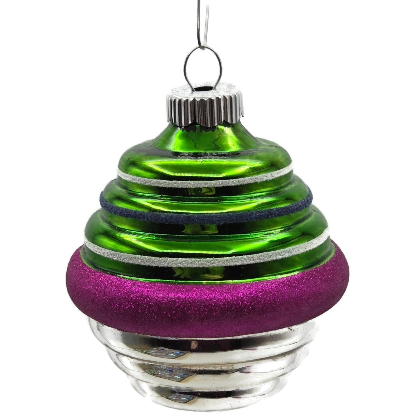 Christopher Radko Shiny Brite Lantern Reflector Christmas Tree Ornament Set of 6