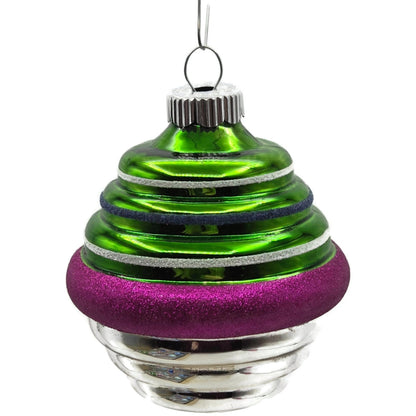 Christopher Radko Shiny Brite Lantern Reflector Christmas Tree Ornament Set of 6