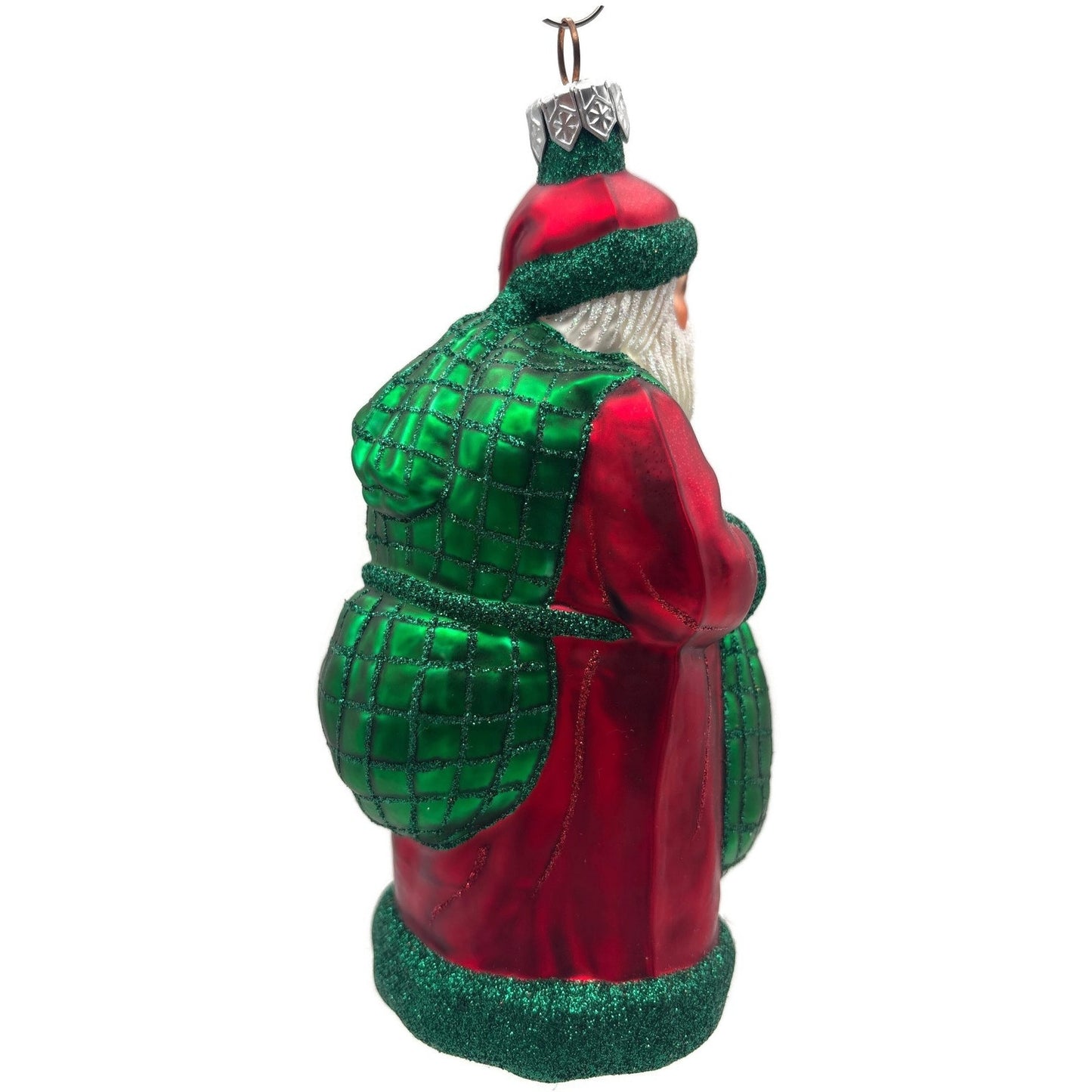 Patricia Breen Laden With Love Red Green Santa Claus Christmas Tree Ornament