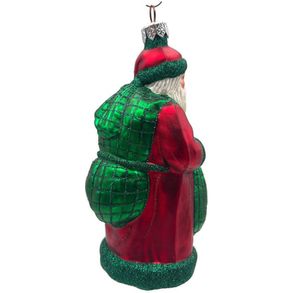 Patricia Breen Laden With Love Red Green Santa Claus Christmas Tree Ornament