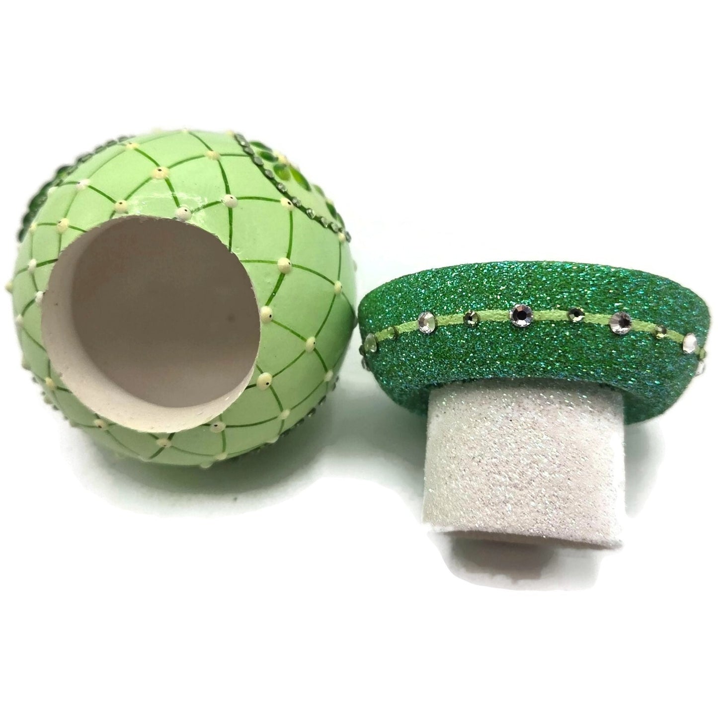 Patricia Breen Chameleon Cachette Mistletoe Floral Candy Container Christmas