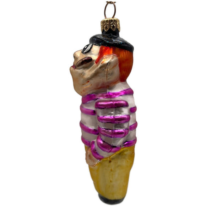 Christopher Radko Mugsy Stripe Glass Limited Edition Christmas Ornament 95-183-0