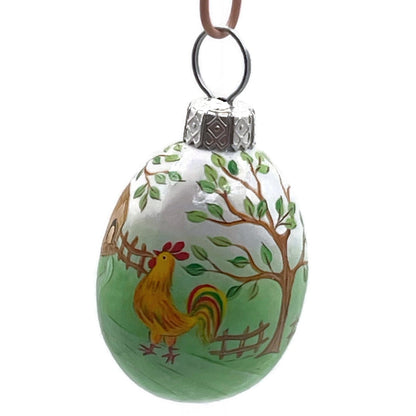 Patricia Breen Miniature Egg Roost Chicken Rooster Easter Christmas Ornament