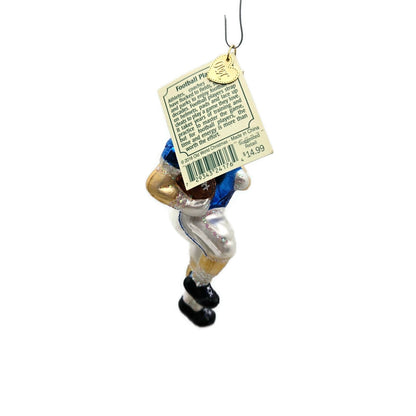 Old World Christmas Football Player OWC Blown Glass Sports Christmas Ornament