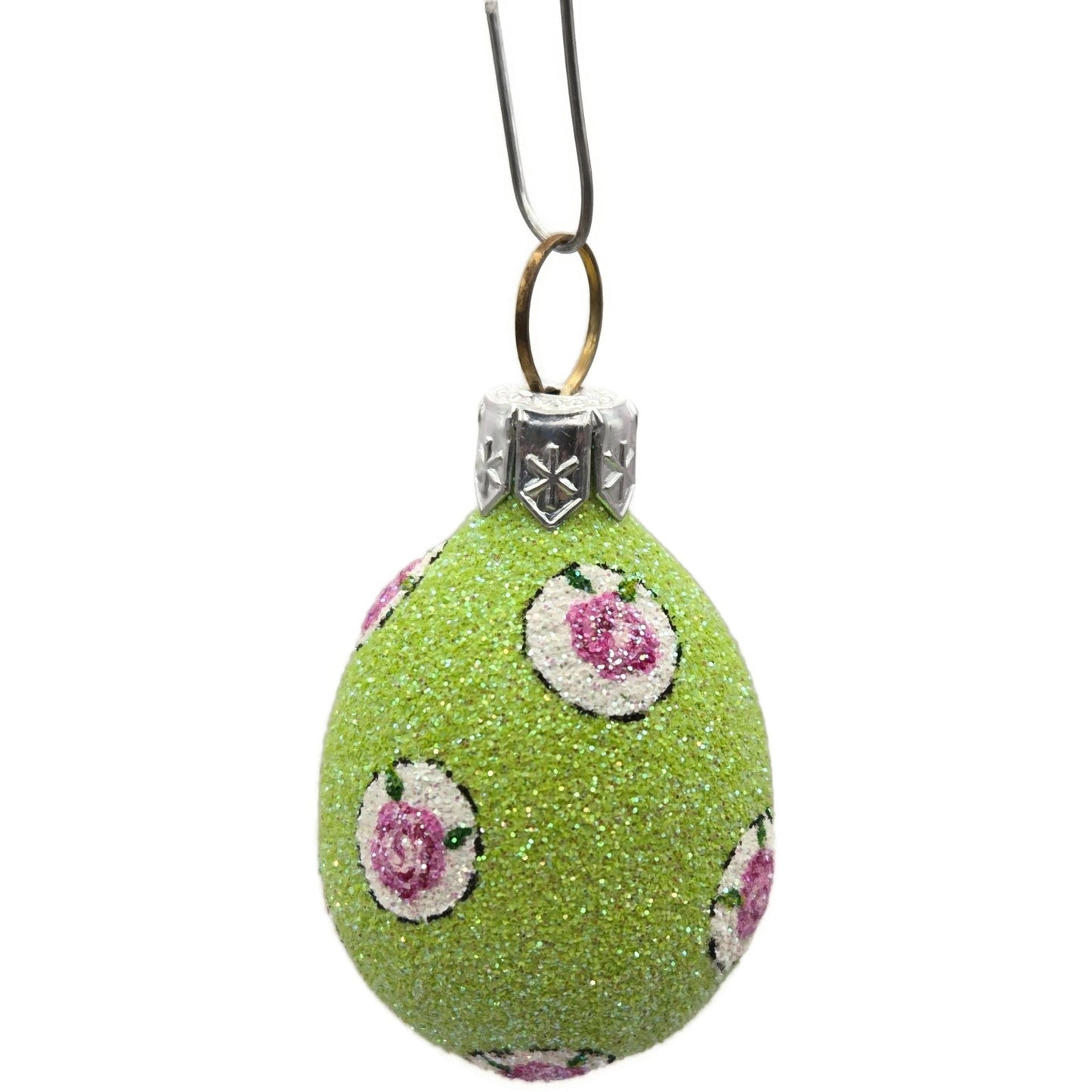 Patricia Breen Miniature Egg Tiny Rose Medallions Easter Christmas Ornament 2531