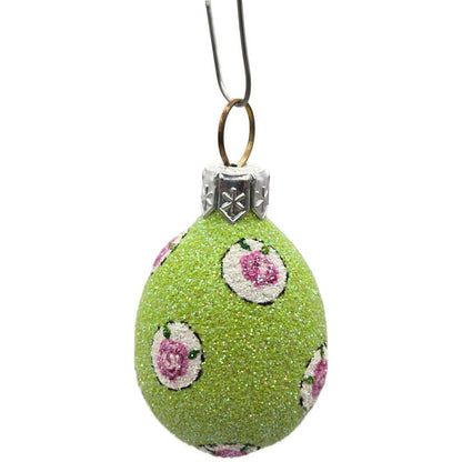 Patricia Breen Miniature Egg Tiny Rose Medallions Easter Christmas Ornament 2531