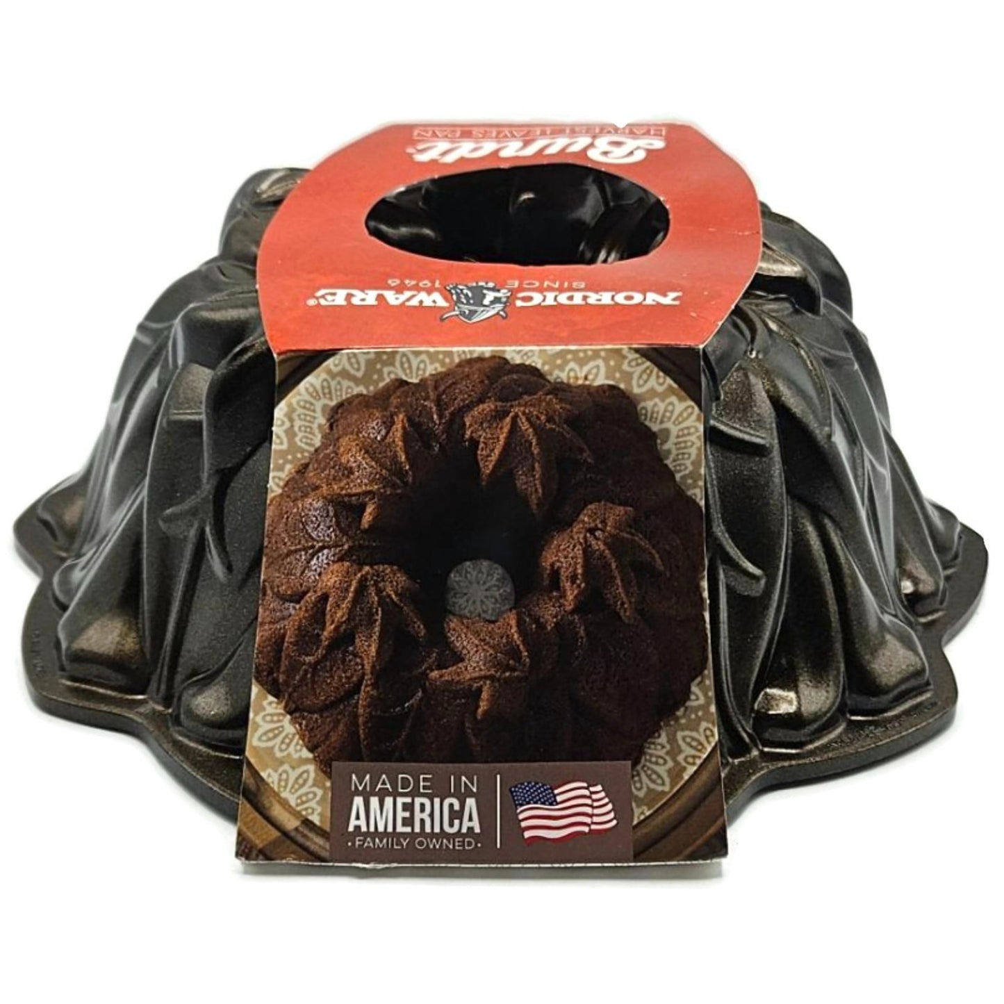 Bundt Harvest Leaves Cake Pan Non Stick 9 Cup Heavy Cast Aluminum Nordic Ware