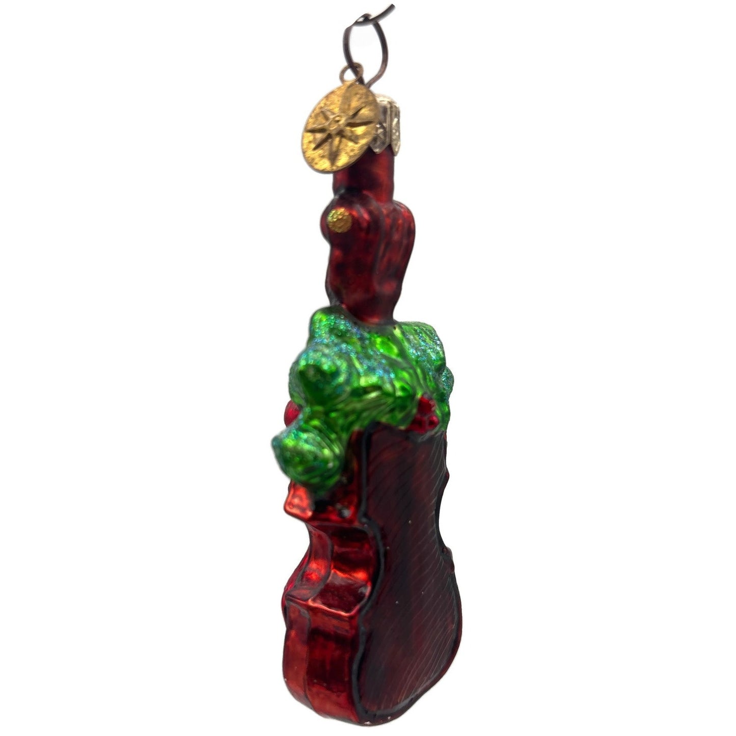 Christopher Radko Holiday Violin Gem Red Christmas Tree Ornament 00-517-0