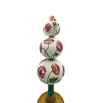 Patricia Breen Chameleon Finial Poppies Spring Christmas Holiday Tree Topper