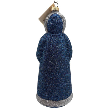 Larry Fraga River Woman Blue Silver Green Glitter Series Christmas Tree Ornament