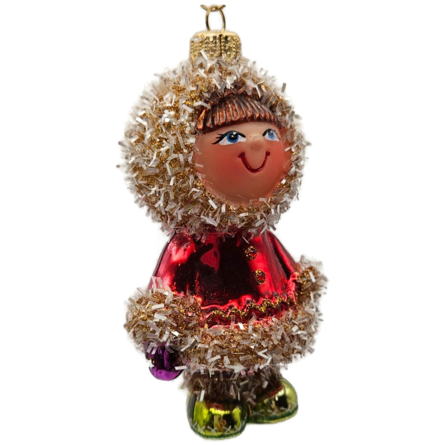 The Ornament King Radko It's a Small World Eskimo Red Jacket Christmas Ornament