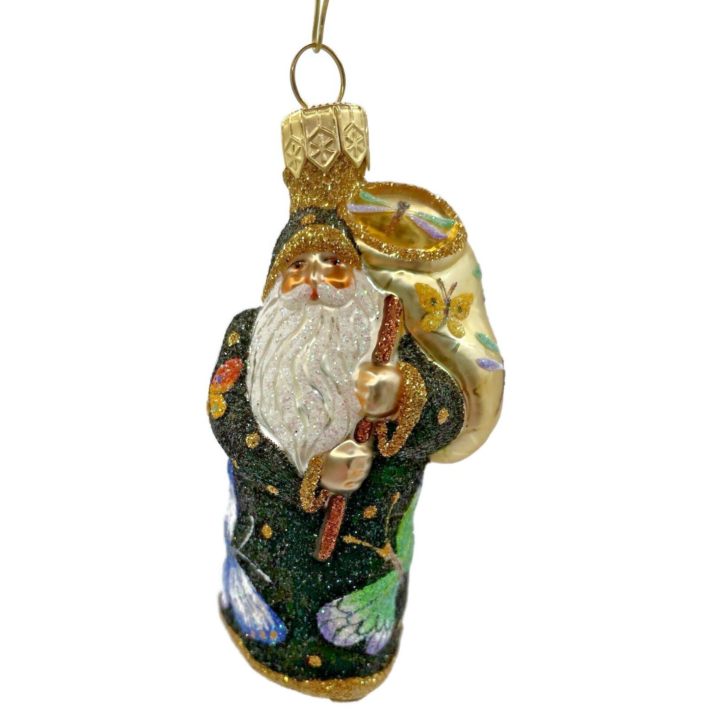 Patricia Breen Miniature Santa for Vera Black Butterfly Spring Decor Ornament