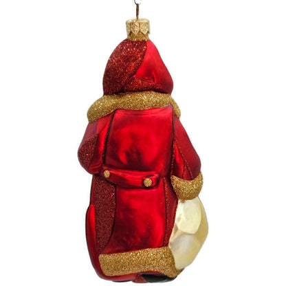 Patricia Breen Cubist Santa Claus Red Gold Accent Cubism Art Christmas Ornament