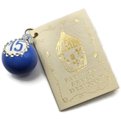 Patricia Breen Anniversary Ball 15 Blue Mini Round Christmas Tree Ornament