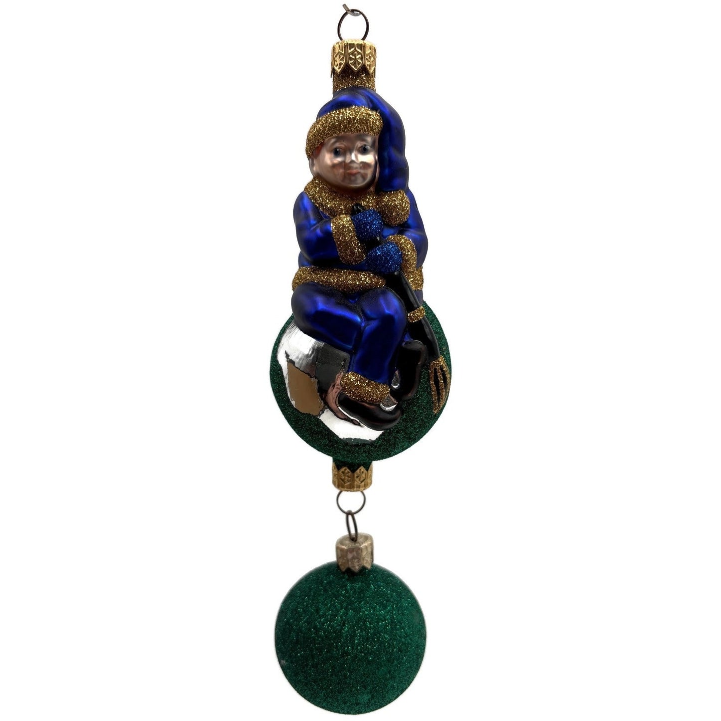 Patricia Breen Jingles The Elf Blue Suit Green Ball Christmas Ornament 9900HCB