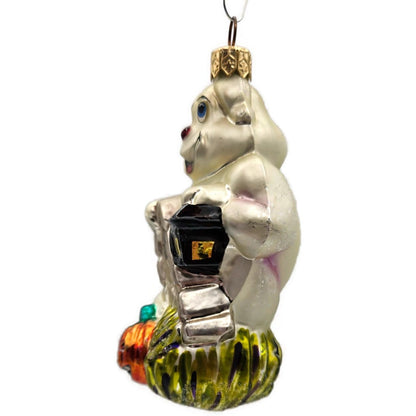 Christopher Radko Fright D Light Ghost Pumpkin Halloween Christmas Tree Ornament