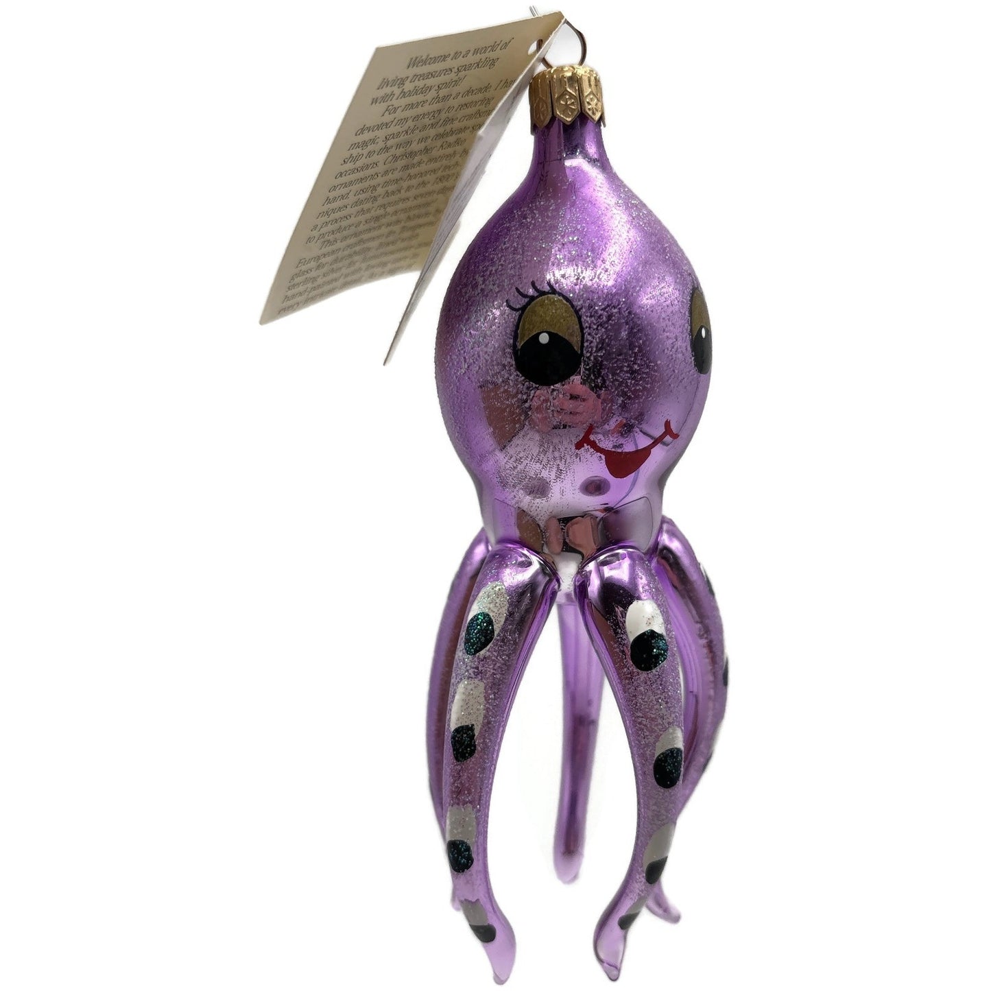 Christopher Radko Maxine Purple Octopus Glass Christmas Ornament 93-240-2