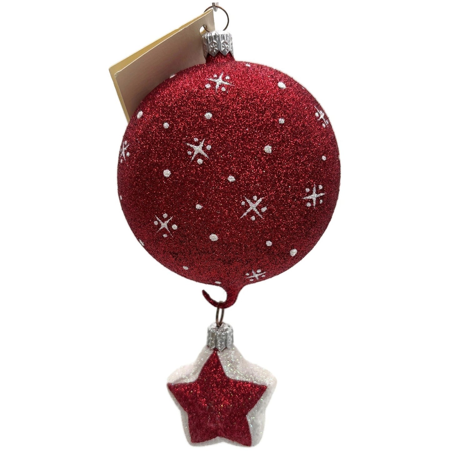 Patricia Breen Snowface Medallion With Star Red 2 Part Christmas Ornament CO