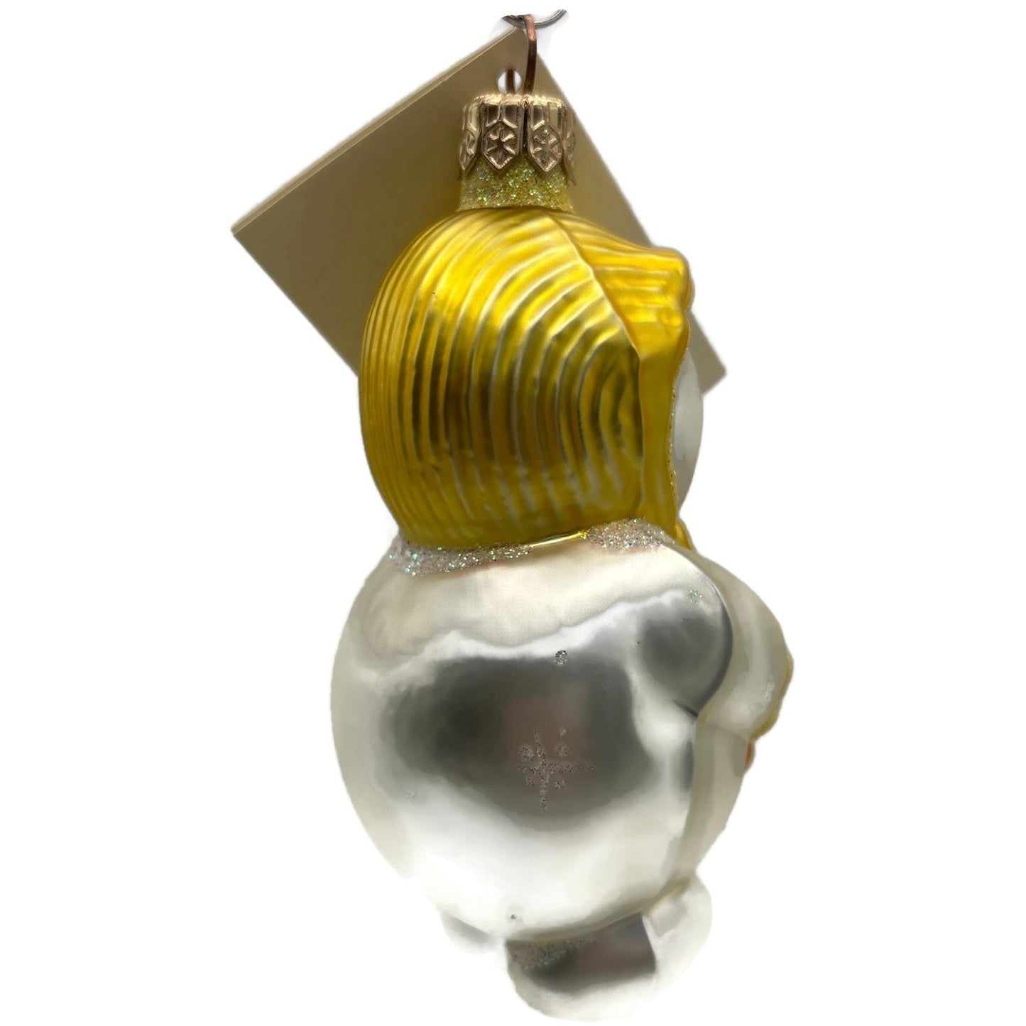 Patricia Breen Snowbaby Yellow Snowflakes Snowman White Christmas Tree Ornament