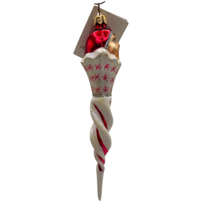 Christopher Radko Jack Frost Jr. Red Icicle Christmas Tree Ornament 98-265-0