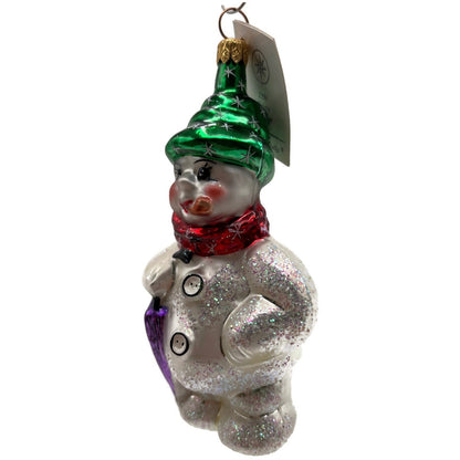 Christopher Radko Frosty Weather Snowman Winter Christmas Tree Ornament 96-SP-14